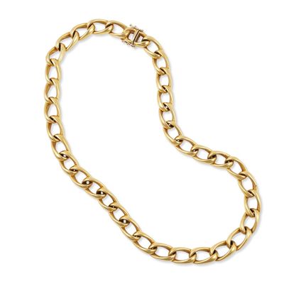 Girocollo in oro giallo 18Kt con maglia groumette