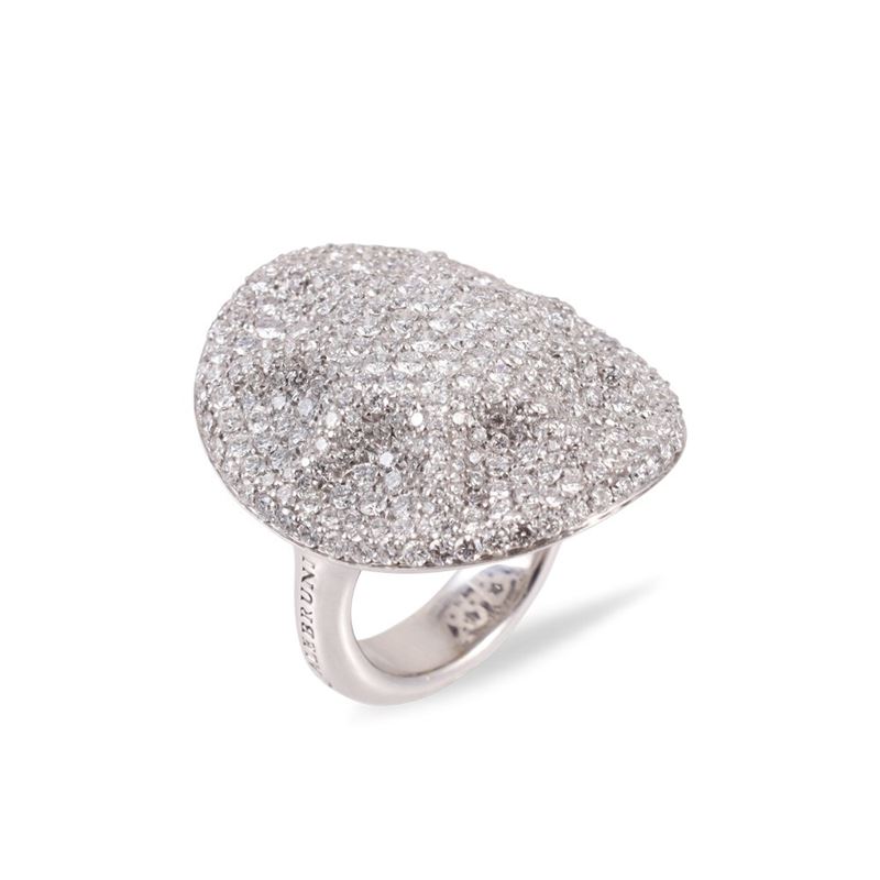 Pasquale Bruni, Anello in oro bianco 18Kt con brillanti
