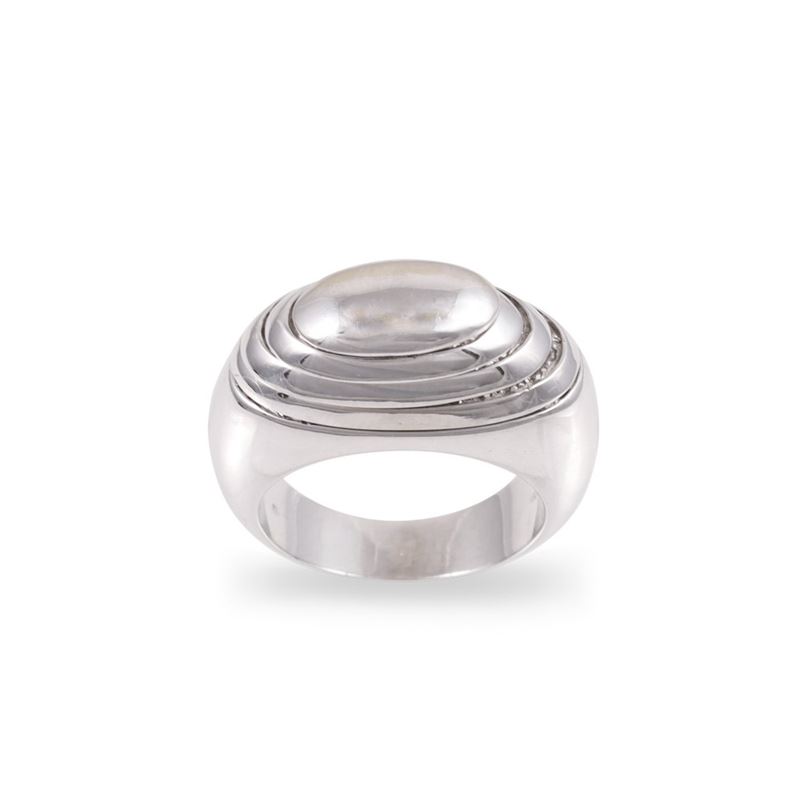 De Vecchi, Anello in oro bianco 18Kt con brillanti
