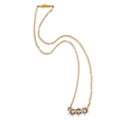 Balestra, Girocollo in oro giallo 18Kt con brillanti e diamanti
