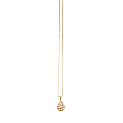 Pendente in oro giallo 18Kt con brillanti in pavé