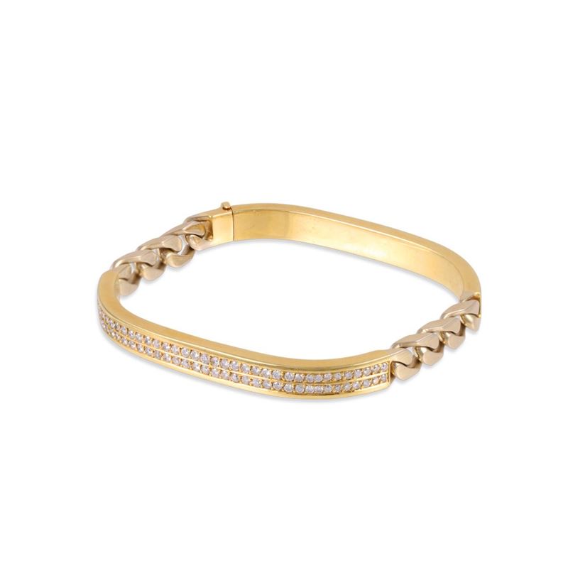 Biffi, Bracciale in oro giallo e bianco 18Kt con brillanti
