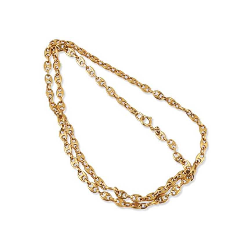 Collana a maglia marina in oro giallo 18Kt