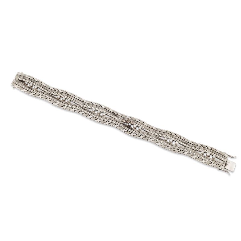 Bracciale in oro bianco 18Kt con diamanti