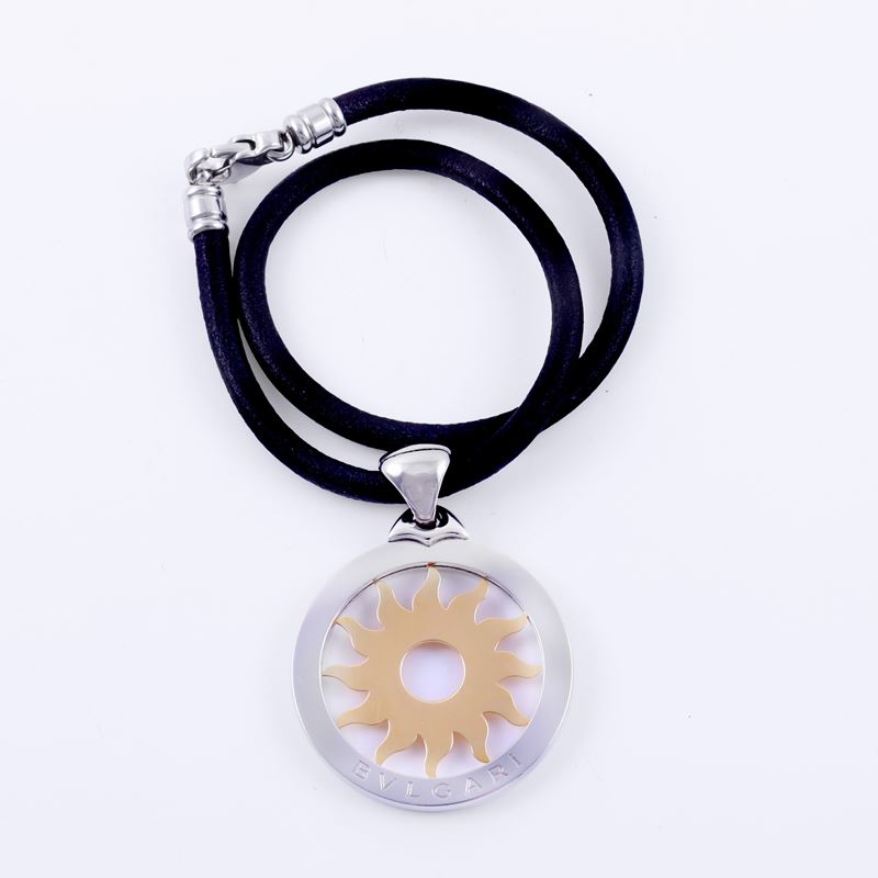 Bulgari - Bvlgari, Girocollo con pendente “Sole Bvlgari Bvlgari”