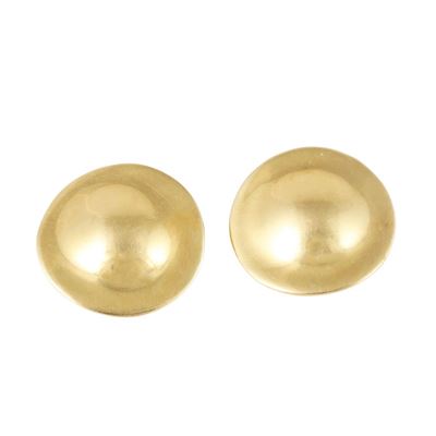 Pomellato, Orecchini in oro giallo 18Kt a disco bombato