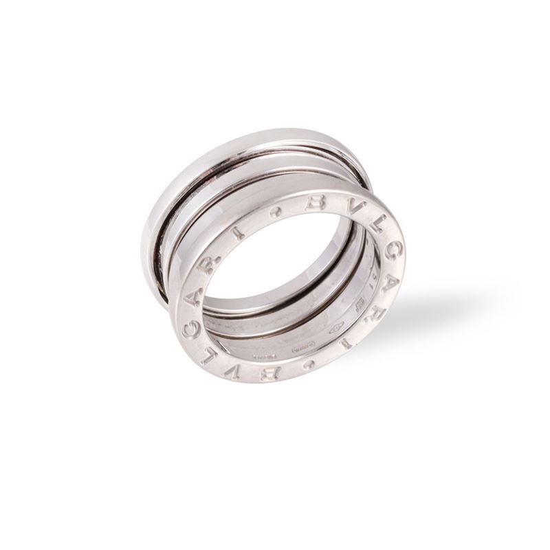 Bulgari - Bvlgari, Anello 'B.zero1' in oro bianco 18Kt