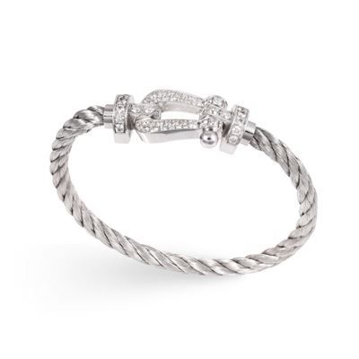 Fred, Bracciale Force 10 in oro bianco e brillanti