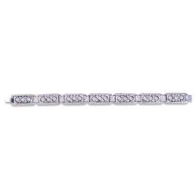 Bracciale, oro bianco 18 kt e brillanti