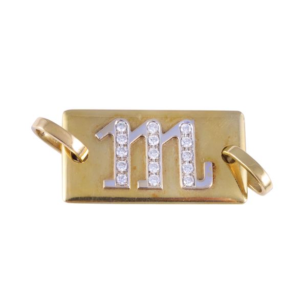 18KT GOLD PENDANT SET WITH DIAMONDS, BY POMELLATO