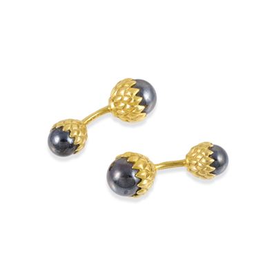 Jean Schlumberger, Gemelli a forma di ghianda in oro giallo 18Kt con ematite