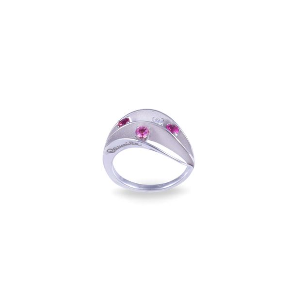* 18KT GOLD RING SET WITH TOURMALINES AND DIAMOND, BY ANNAMARIA CAMMILLI "Dune Color"