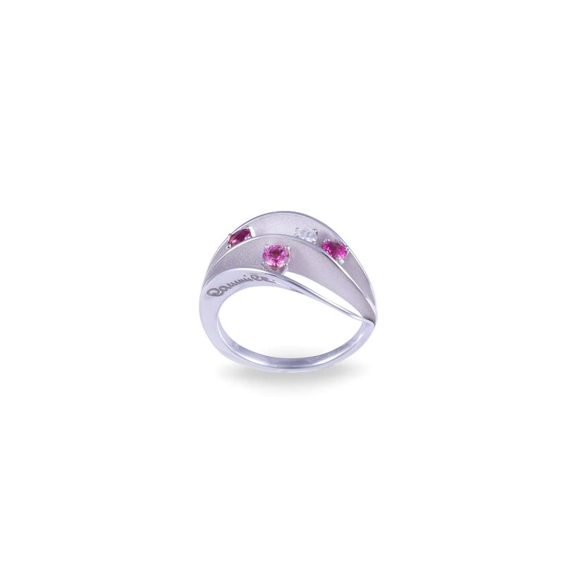 Annamaria Cammilli, Anello “Dune Color” in oro bianco 18 kt