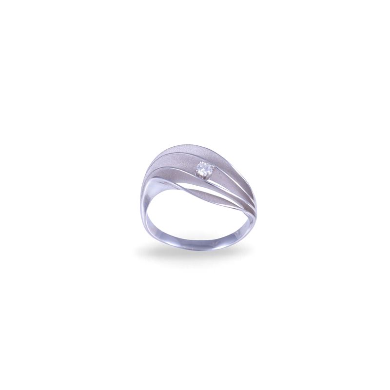 Annamaria Cammilli, Velaa — anello in oro bianco 18 kt con brillante