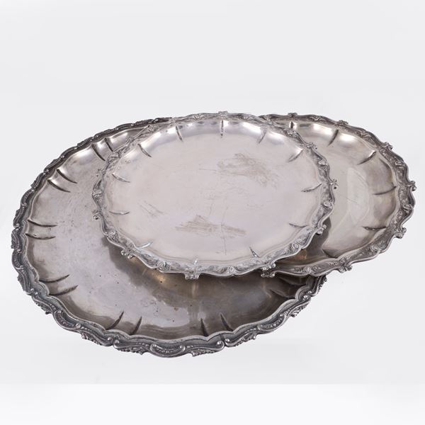 LOT OF THREE 800 SILVER PLATES