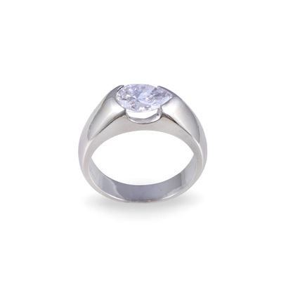 Paolini, Anello in oro bianco 18 kt con diamante taglio a goccia