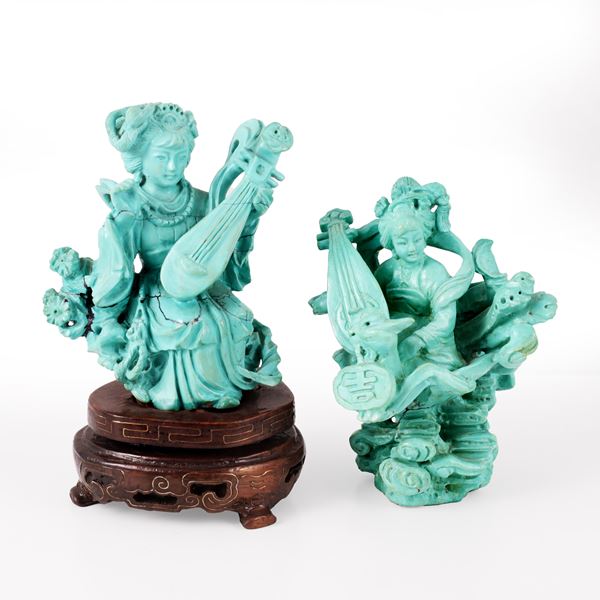 COPPIA DI SCULTURE
