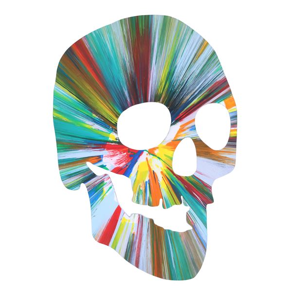 DAMIEN STEVEN HIRST - SKULL SPIN PAINTING, 2009