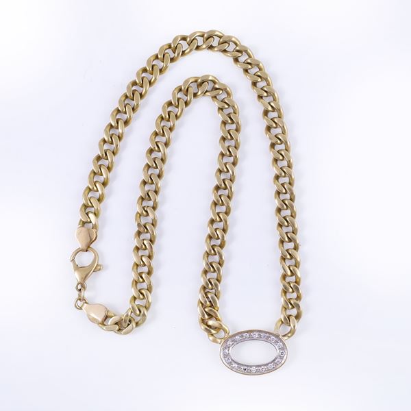 18KT GOLD NECKLACE SET WITH DIAMONDS