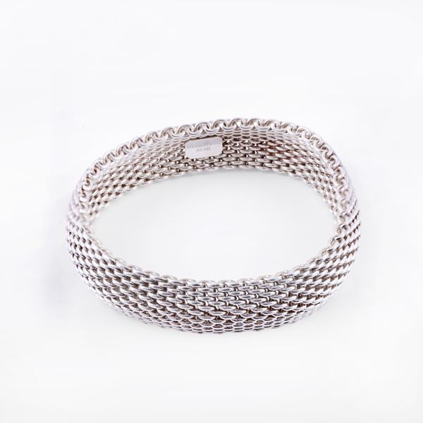 Tiffany &amp; Co. - 925 SILVER BANGLE, BY TIFFANY & Co. "Somerset"