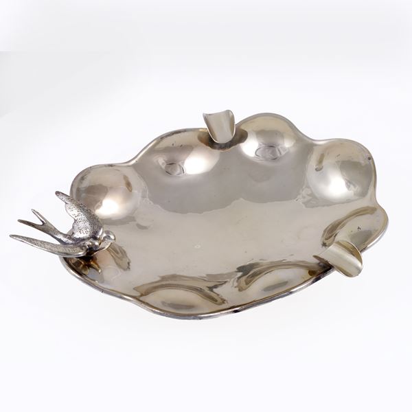 800 SILVER VERMEIL ASHTRAY