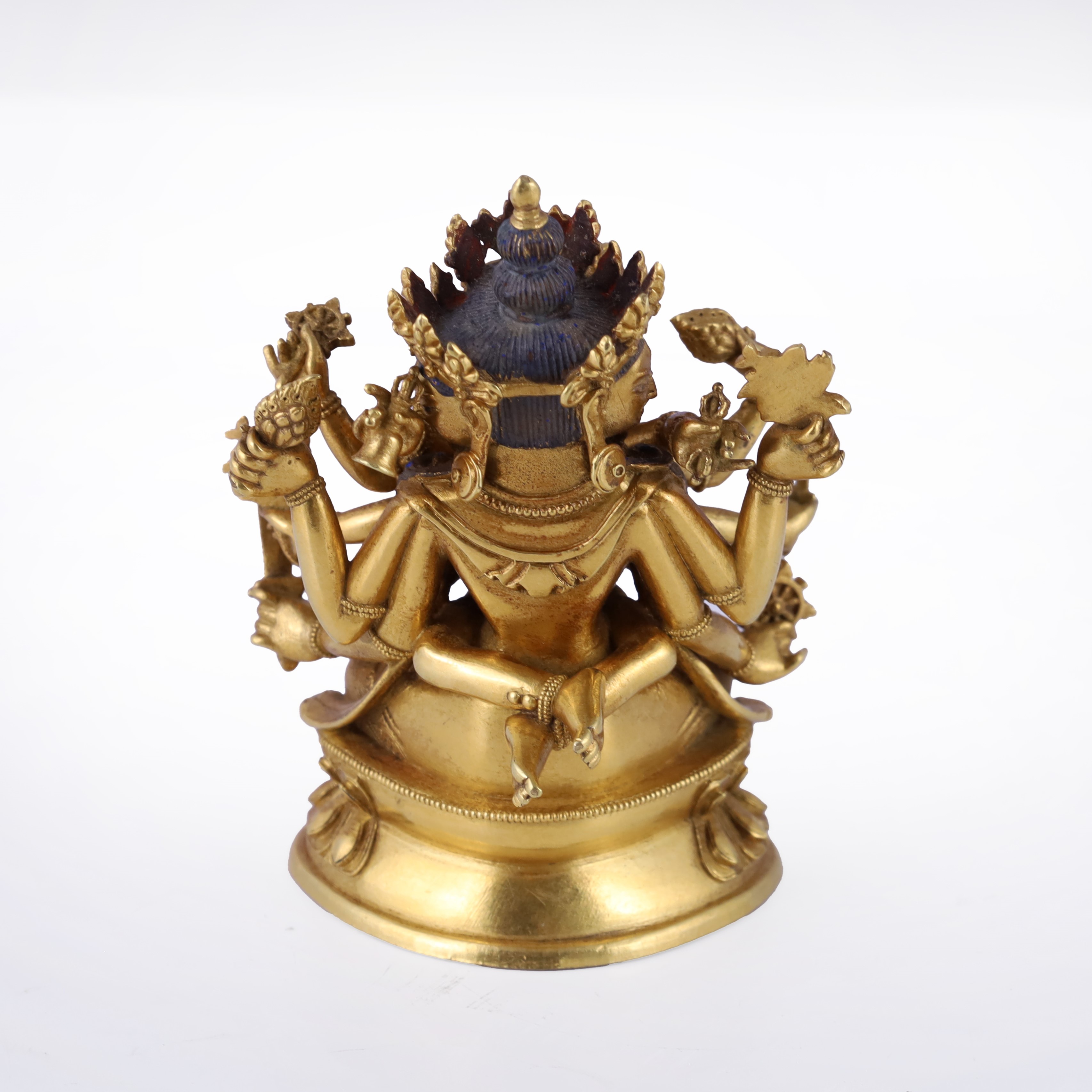 Scultura, Guhyasamaja e Sparsavajra, in bronzo dorato, XVIII secolo