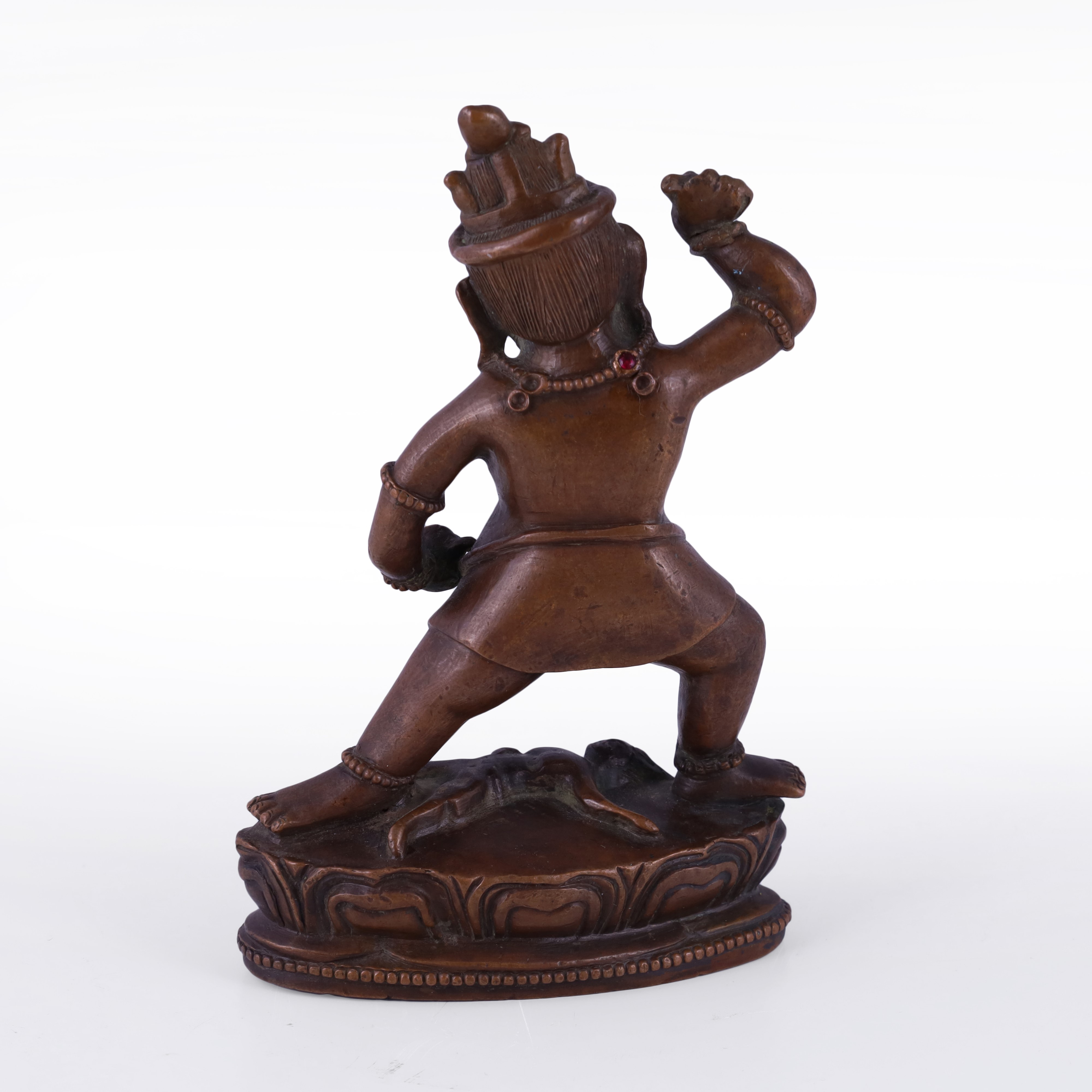 Scultura tibetana, bronzo con inserti in argento e pietre (XVIII secolo)