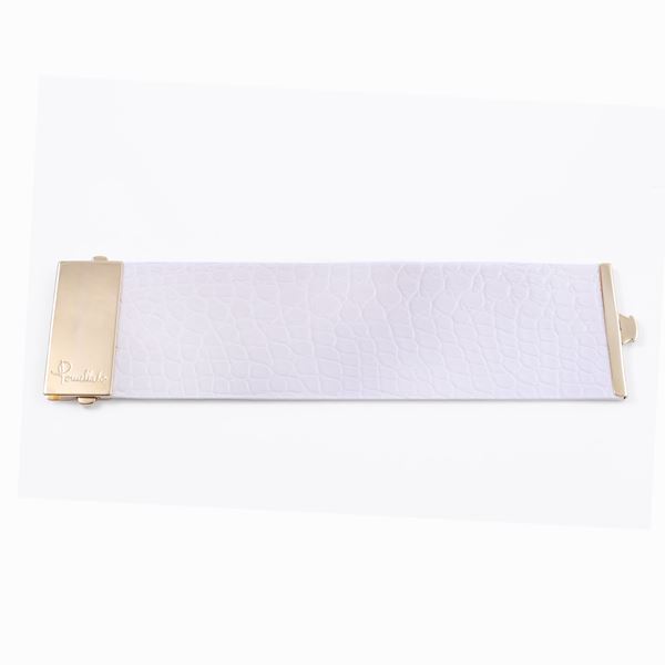 * 18KT GOLD AND LEATHER BRACELET, BY POMELLATO