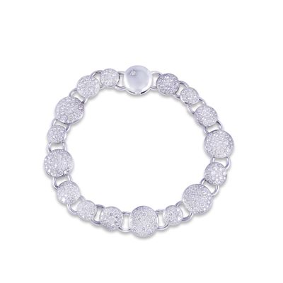 Pomellato, Bracciale “Sabbia” in oro bianco 18 kt con pavé di brillanti