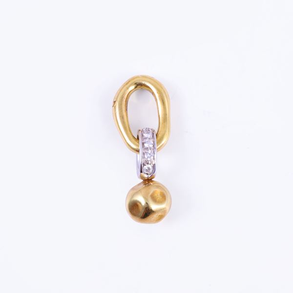 * 18KT GOLD PENDANT SET WITH DIAMONDS, BY POMELLATO