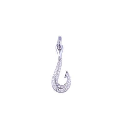 Pomellato, Pendente “Amo” in oro bianco 18 kt con pavé di brillanti