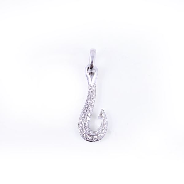 * 18KT GOLD PENDANT SET WITH DIAMONDS, BY POMELLATO "Amo"