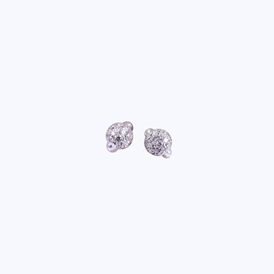 Pomellato, Orecchini “M’ama non m’ama” in oro bianco 18 kt con pavé di brillanti