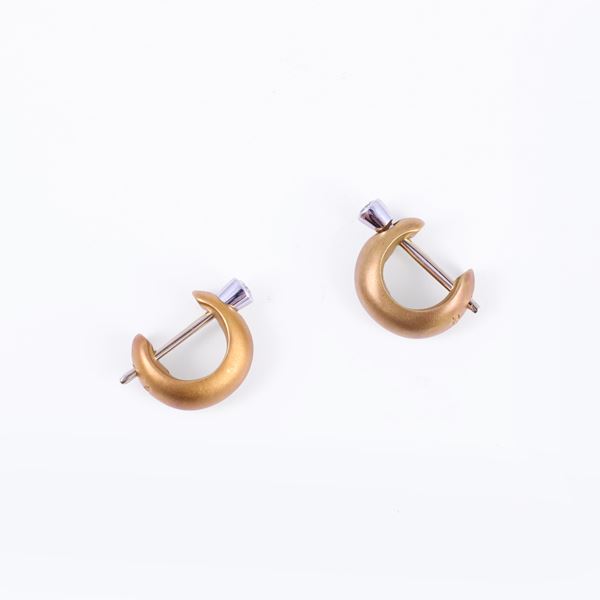 * 18KT GOLD EARRINGS SET WITH DIAMONDS, BY POMELLATO