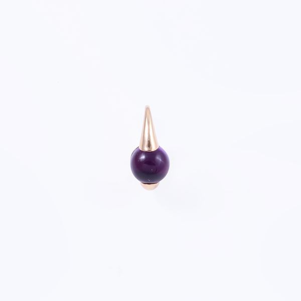 * 18KT GOLD SINGLE EARRING SET WITH IOLITE, BY POMELLATO "M'ama non m'ama"