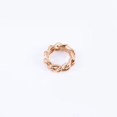Pomellato, Pendente “Milano” in oro rosa 18 kt con maglia groumette