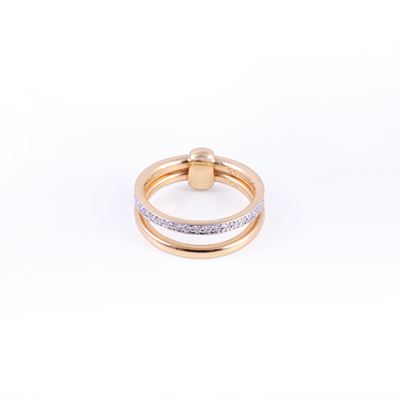 Pomellato, Anello “Together” in oro rosa 18 kt con diamanti