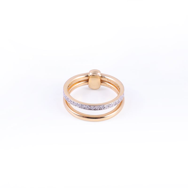 Pomellato, Anello “Together” in oro rosa 18 kt con diamanti
