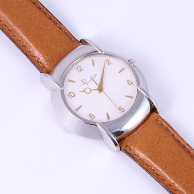 Pomellato, Orologio da polso in acciaio con quadrante bianco guilloché
