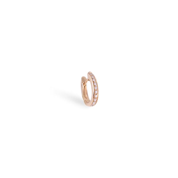 * 18KT GOLD SINGLE EARRING SET WITH DIAMONDS, BY CHANTECLER