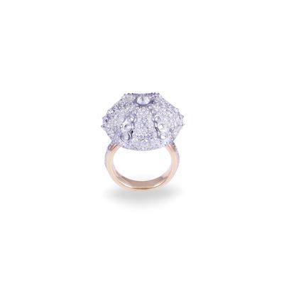 Chantecler, Anello “Mediterranea” in oro bianco e rosa 18 kt con diamanti