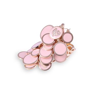 Chantecler, Anello “Paillettes” in oro rosa 18 kt con smalto e brillanti