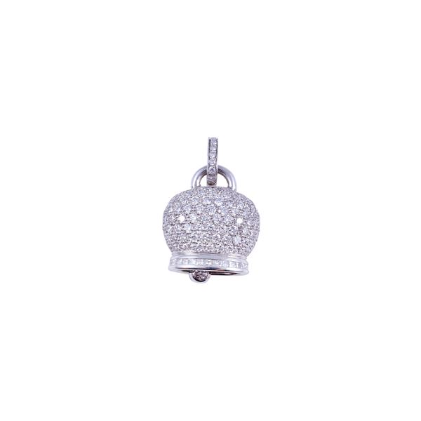* 18 KT GOLD PENDANT SET WITH DIAMONDS, BY CHANTECLER "Campanelle"