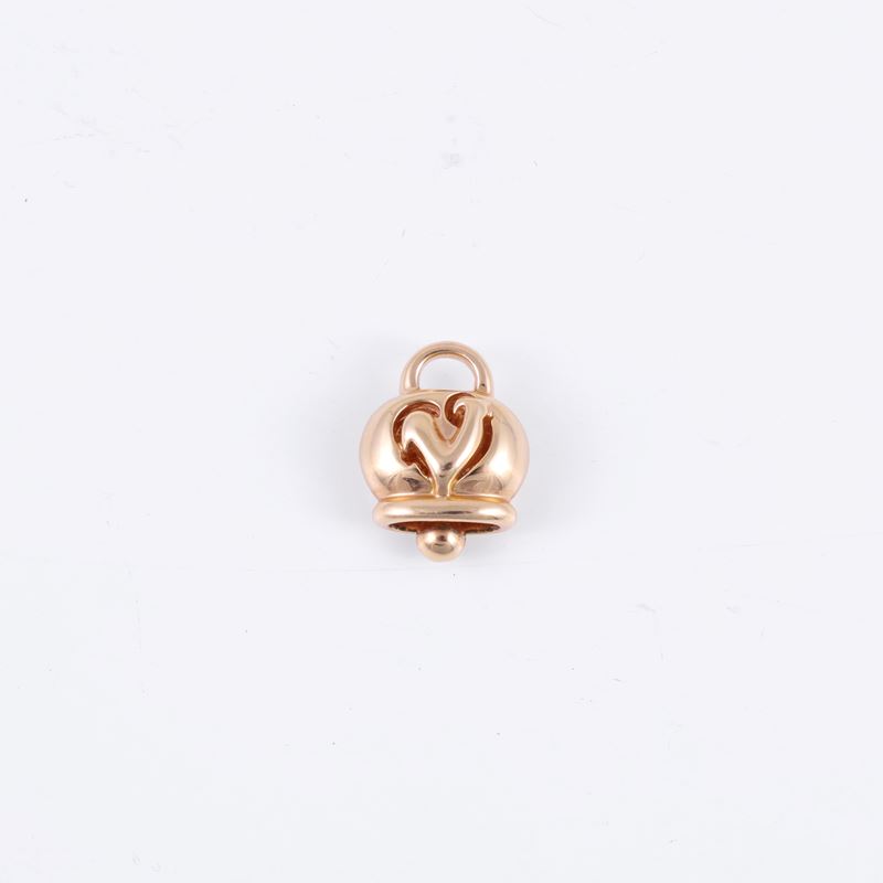 Chantecler, Campanelle pendente in oro rosa 18 kt