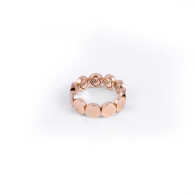 Chantecler, Anello “Paillettes” in oro rosa 18 kt con brillanti in pavé