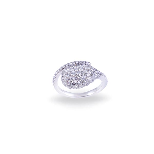 * 18KT GOLD RING SET WITH DIAMONDS, BY CHANTECLER "Joyful"