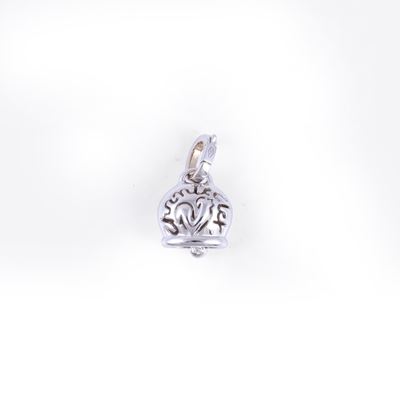 Chantecler, Pendente “Campanelle” in oro bianco 18 kt con brillante