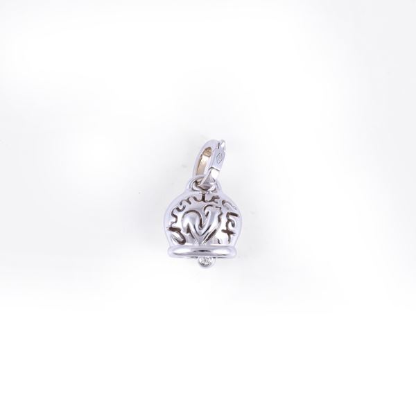 * 18KT GOLD PENDANT SET WITH DIAMOND, BY CHANTECLER "Campanelle"