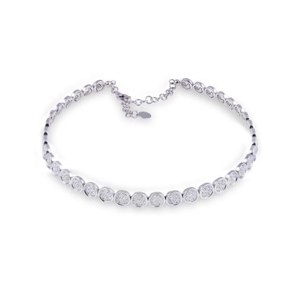 Chantecler, Choker “Paillettes” in oro bianco 18 kt con pavé di brillanti