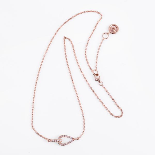 * 18KT GOLD NECKLACE SET WITH DIAMONDS, BY CHANTECLER